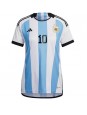 Argentina Lionel Messi #10 Domácí Dres pro Dámské MS 2022 Krátký Rukáv